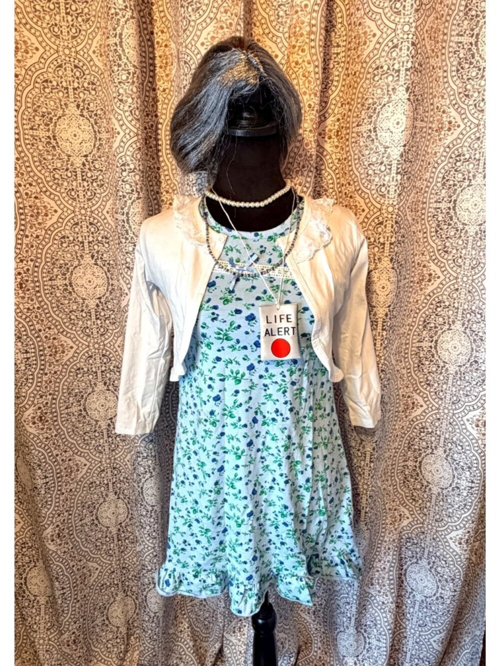 Kids Old Lady Costume 100 Day of School Costume for Girls Grandma Granny Outfit - Picture 2 of 12